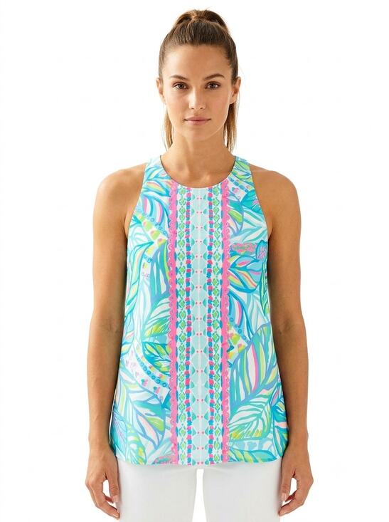 Lilly Pulitzer Tops - Lilly Pulitzer Lyle Tank Top Women's S Multicolor Maraca My World Tropical Beach